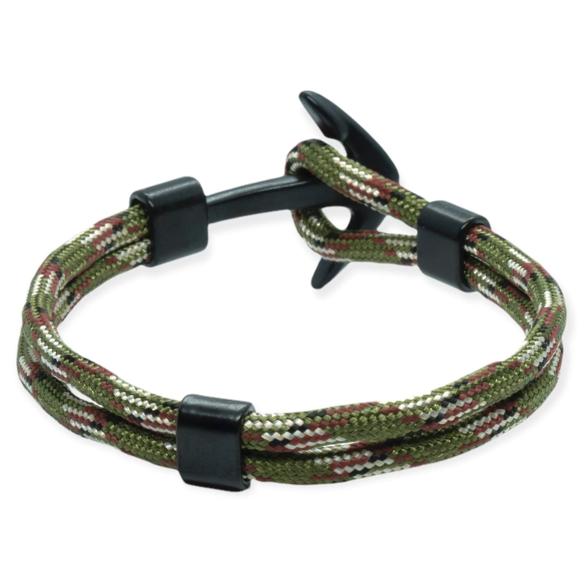 Seil-Anker-Armband, Armeegrün und Marineblau
